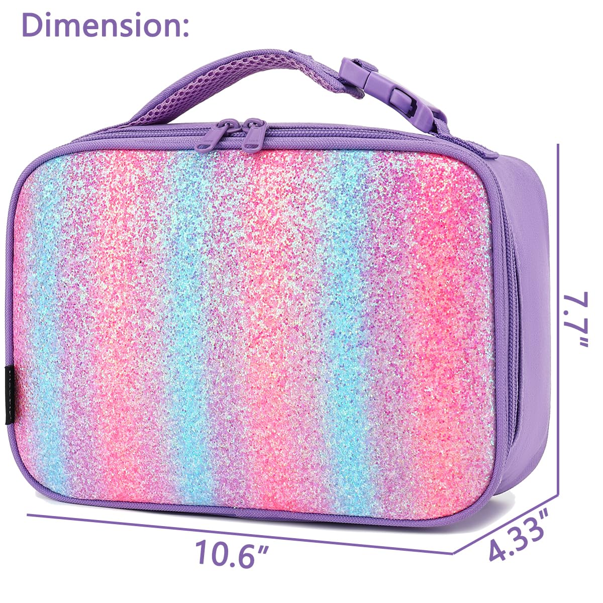FlowFly lunch bag inner mesh pouch keeps utensils organized