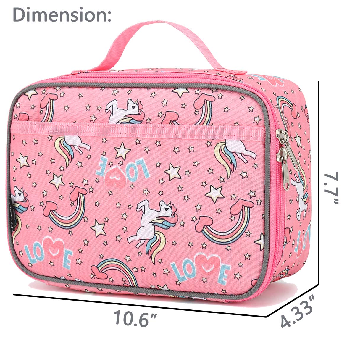 FlowFly insulated lunch bag with inner mesh pouch for utensils