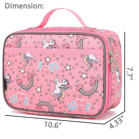 FlowFly insulated lunch bag with inner mesh pouch for utensils