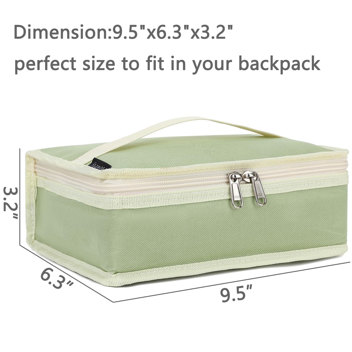 FlowFly compact lunch tote with soft grip handle for easy carrying