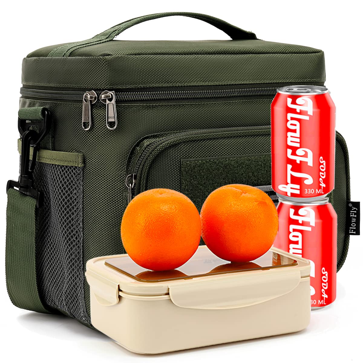 Military-style FlowFly design suitable for work, school, picnics, and camping.