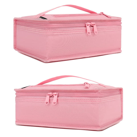 FlowFly pink close-up shows durable 600D polyester and inner lining.