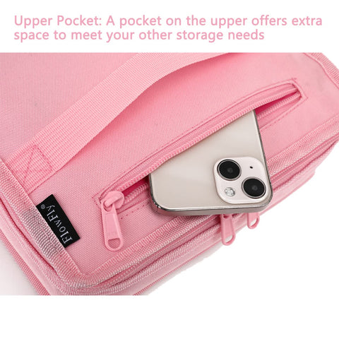 FlowFly pink hand-held view emphasizes easy carrying.