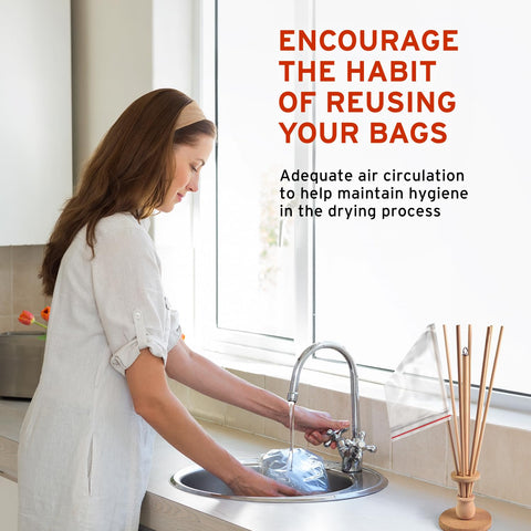 FloWorks Design savings emphasis on reusing bags and reducing waste