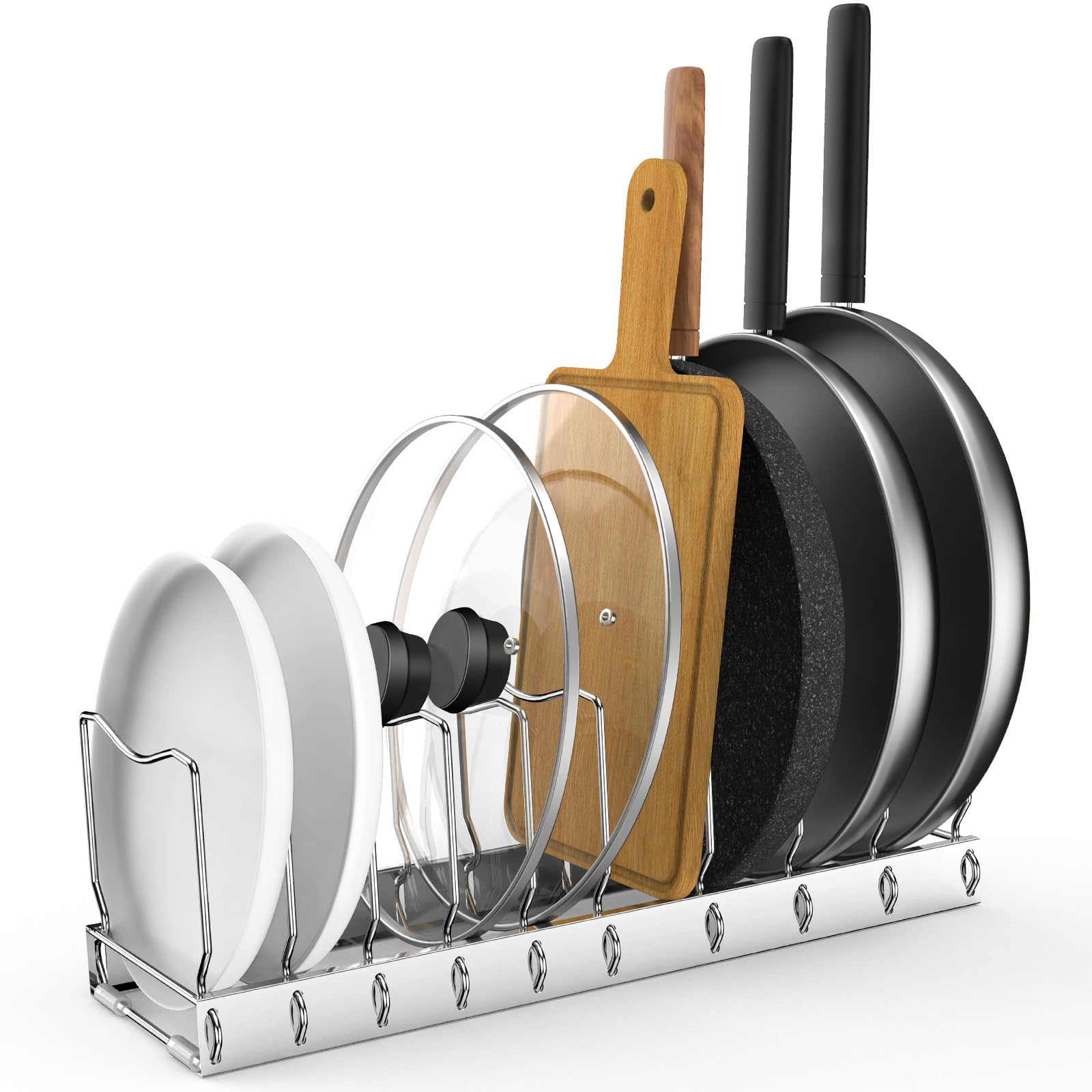 FLSEPAMB Pan Organizer frame holds lids neatly for easy access
