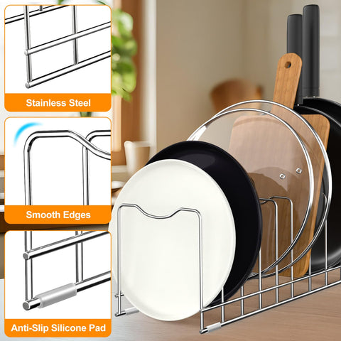 Sturdy stainless steel construction with nickel finish resists rust daily use.