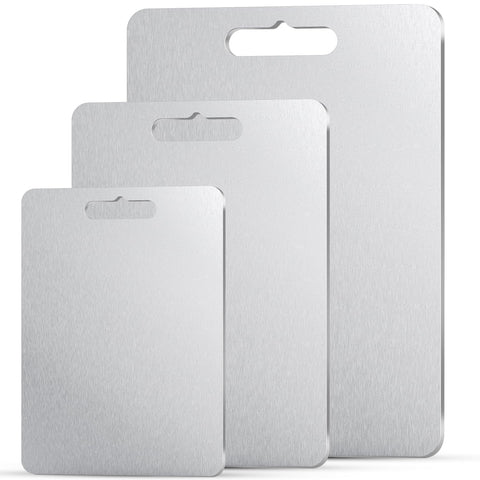Flurose titanium cutting board set, dishwasher-safe cleaning and maintenance