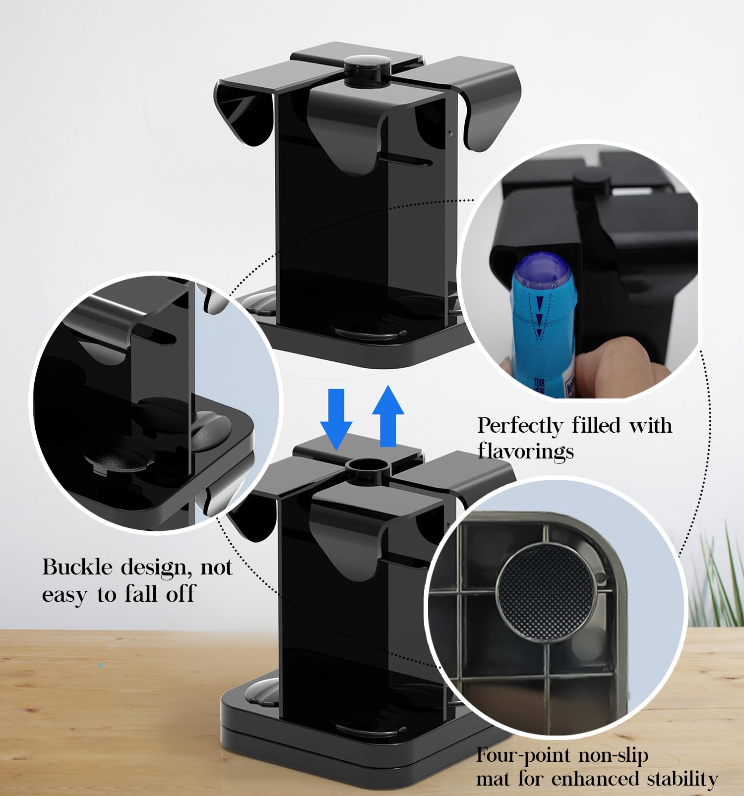 BPA-free ABS plastic is easy to wipe clean and handle.