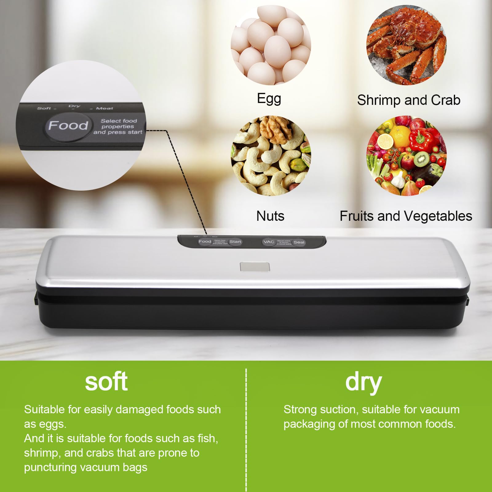 Flyfox vacuum sealer with starter bags for immediate meal prep.