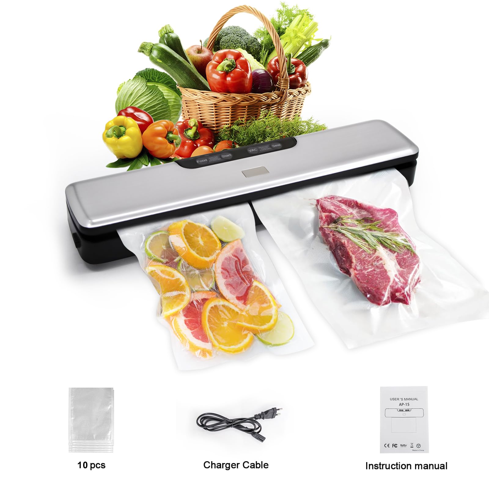 Flyfox sealer demonstrates fast sealing in 10–20 seconds per bag.