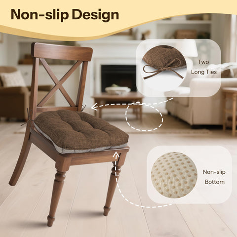 FlyGulls faux linen cover texture adds soft luxury to seating.