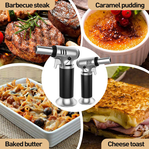 Flying APSARAS torch with flame lock for hands-free operation during cooking