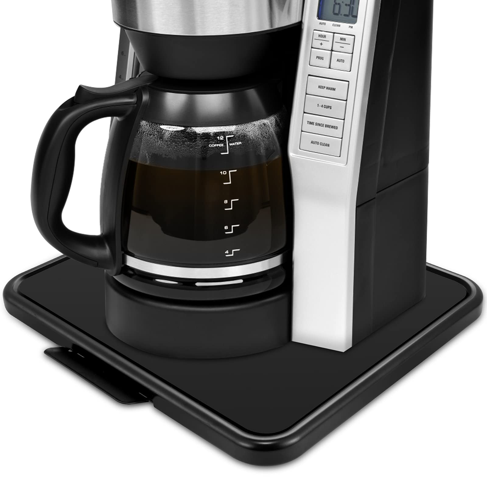 Flyisland sliding tray side view illustrating slim profile and non-slip surface.