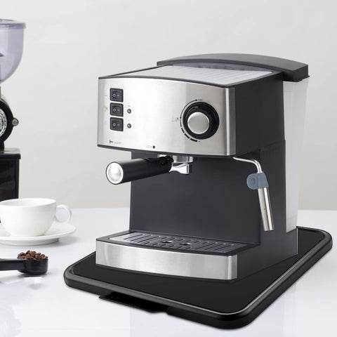 Flyisland under-counter setup shows clutter-free counters and quick appliance access.