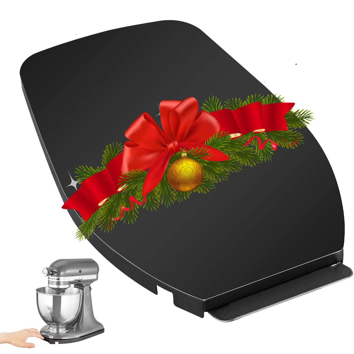 Flyisland mixer slider under-counter eases repositioning and protects surfaces.