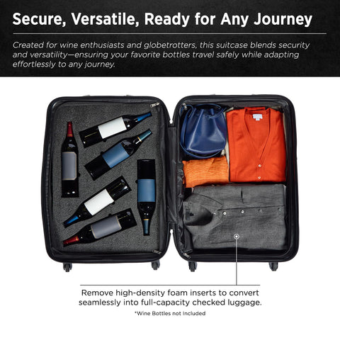FlyWithWine eco-friendly recycled PET construction supports sustainability.