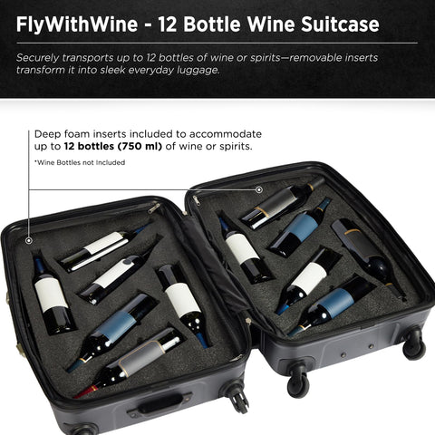 FlyWithWine Hinomoto 360 wheels glide smoothly through airports.