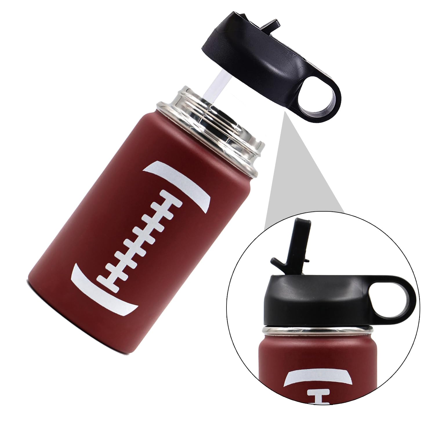 FMYWZS bottle with dual lids includingFlex Cap and Straw Lid for versatility