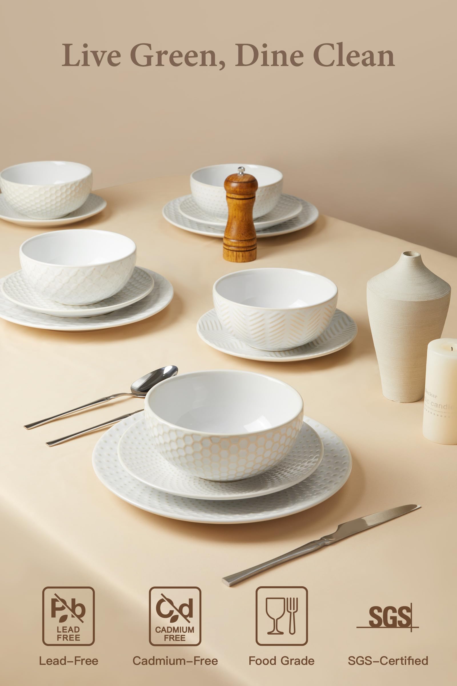 FOBENTA bowls showcase 6-inch bowls with 26 oz capacity for soups.