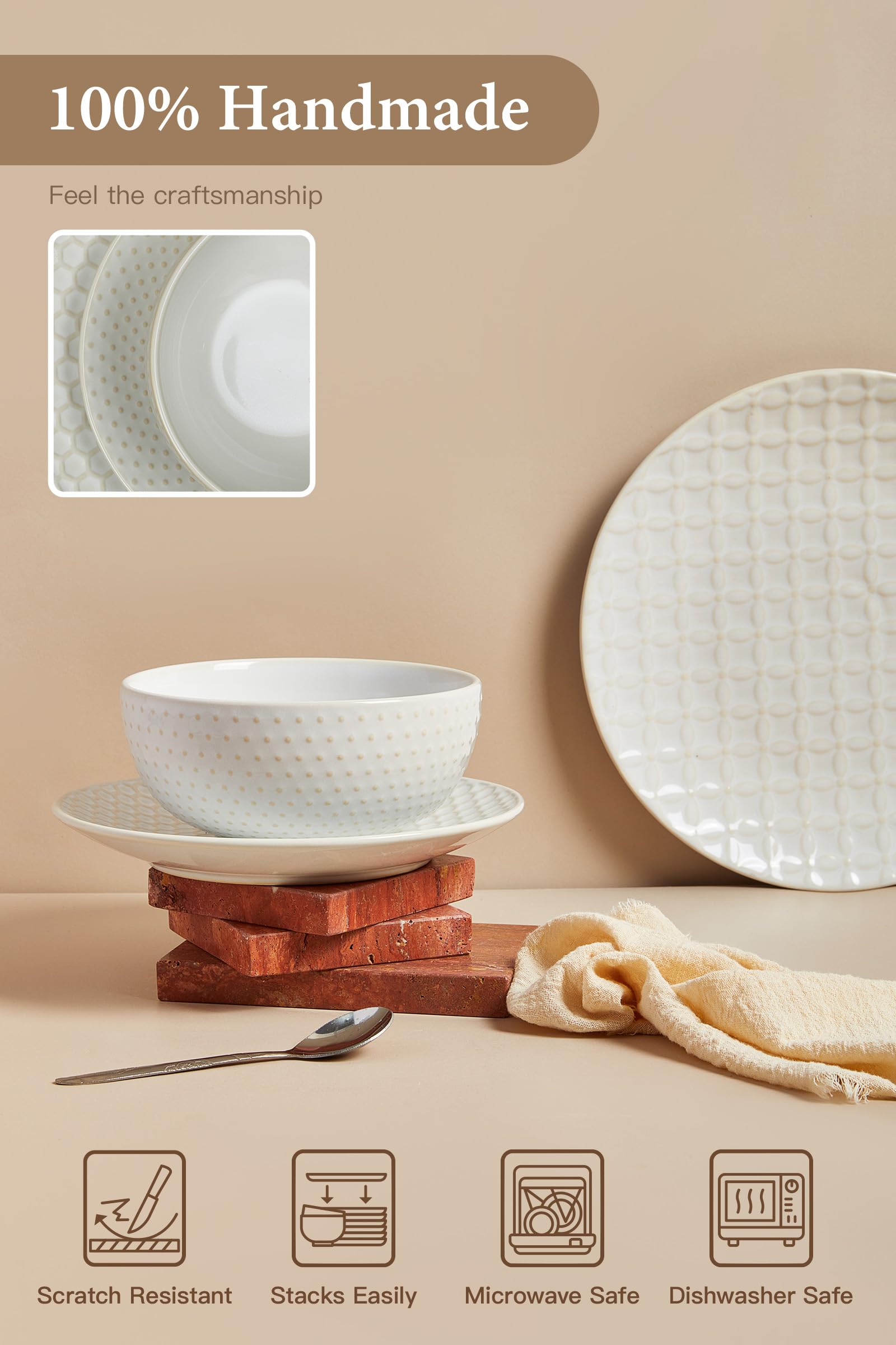 FOBENTA embossed texture close-up highlights artisan detail and elegance.
