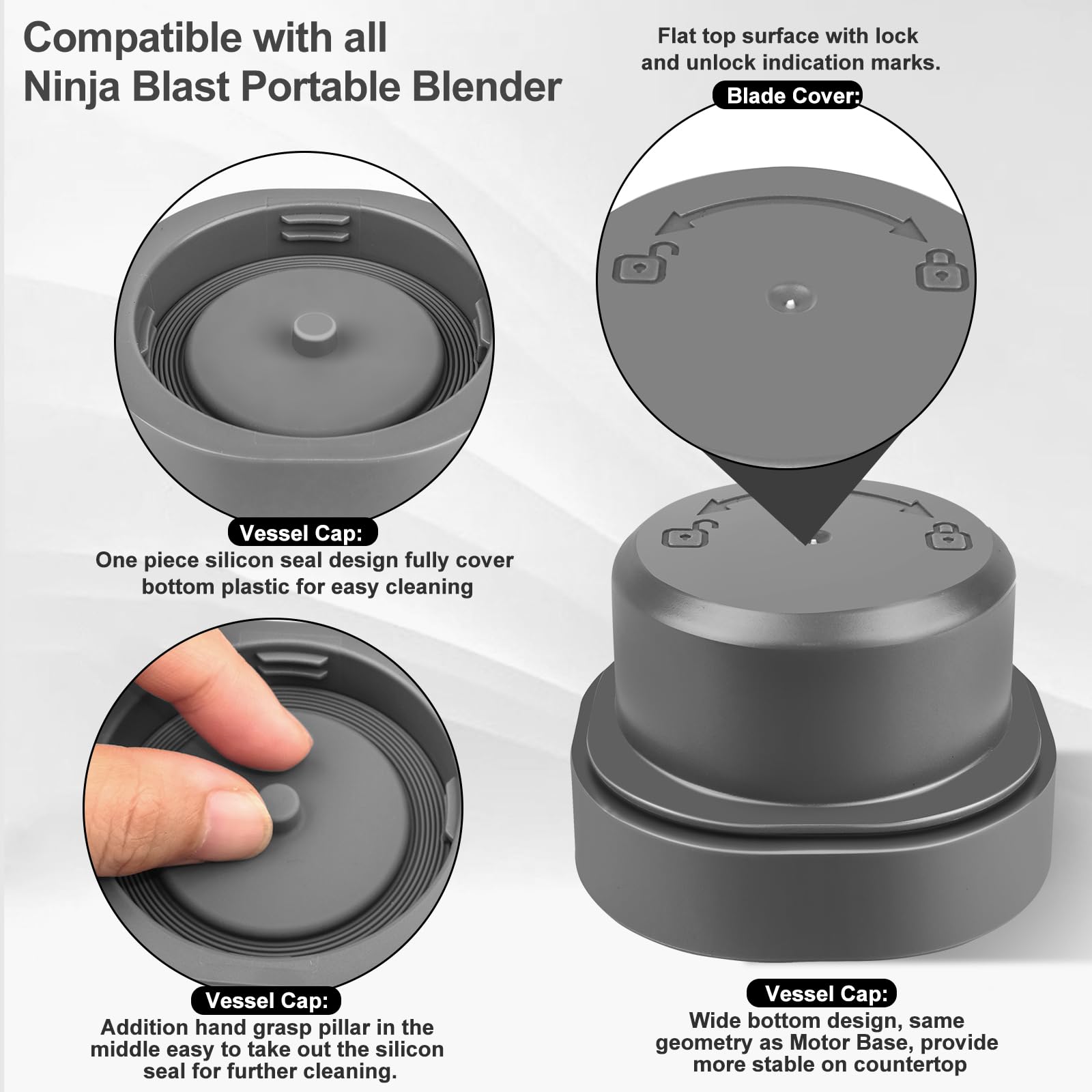 foboko blade cover for motor base protects blades during storage