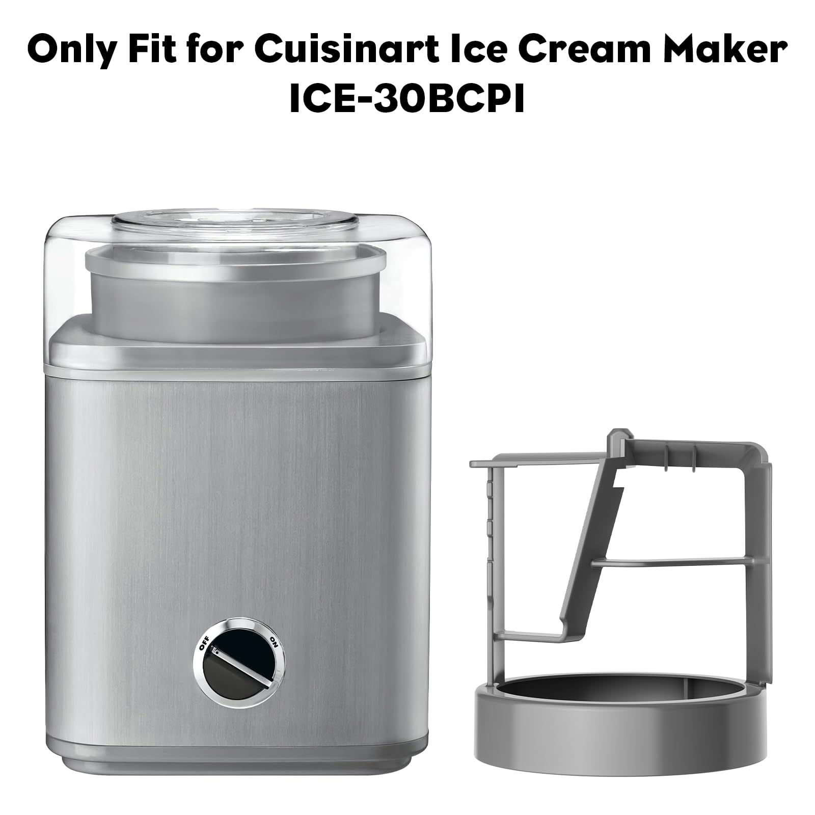 FOCOllK ice cream paddle handle close-up, BPA-free plastic for safe home churning
