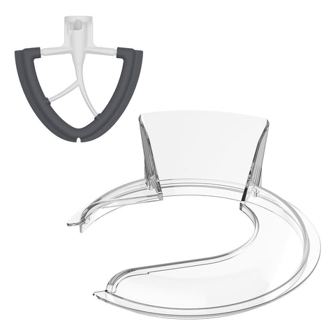 FOCOllK pouring shield fits KitchenAid 4.5-5 qt bowls for spill-free pouring.