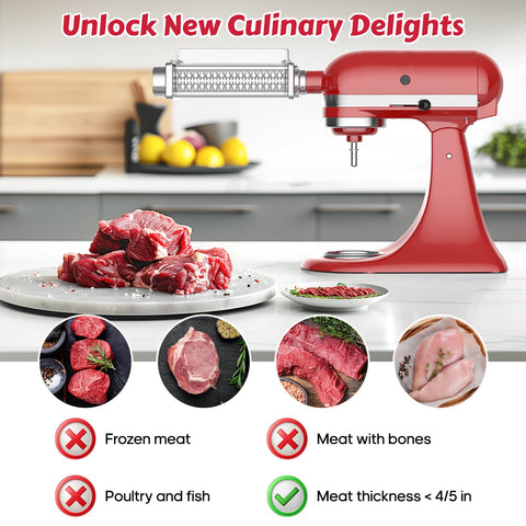 FOCOllK tenderizing in seconds with KitchenAid speeds 6-8.