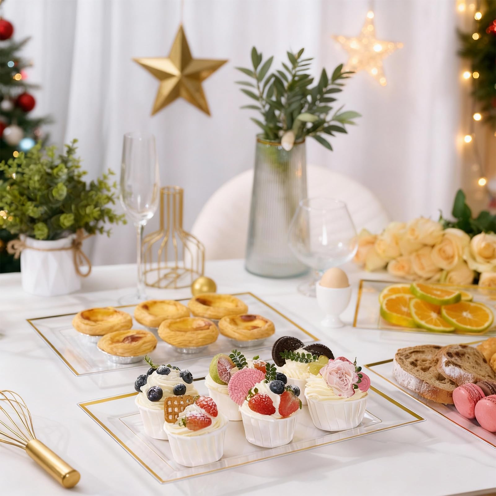 FOCUSLINE glossy serving trays for appetizers and desserts at events.