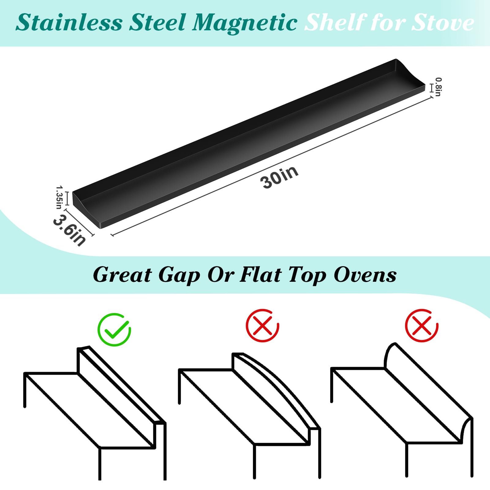 Two oversized magnets provide a strong grip on metal panels.