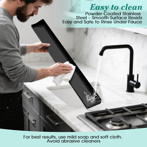 Space-saving solution for small kitchens above the stove.