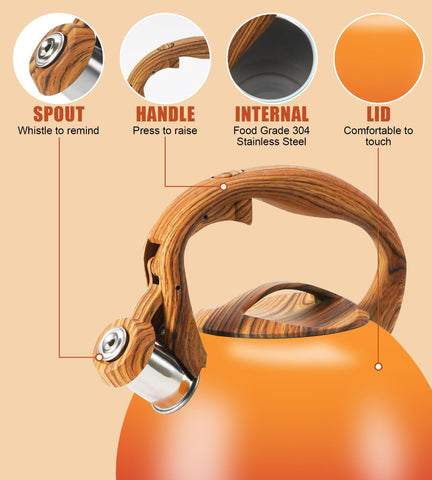 Foedo induction-base kettle heats evenly on any stove