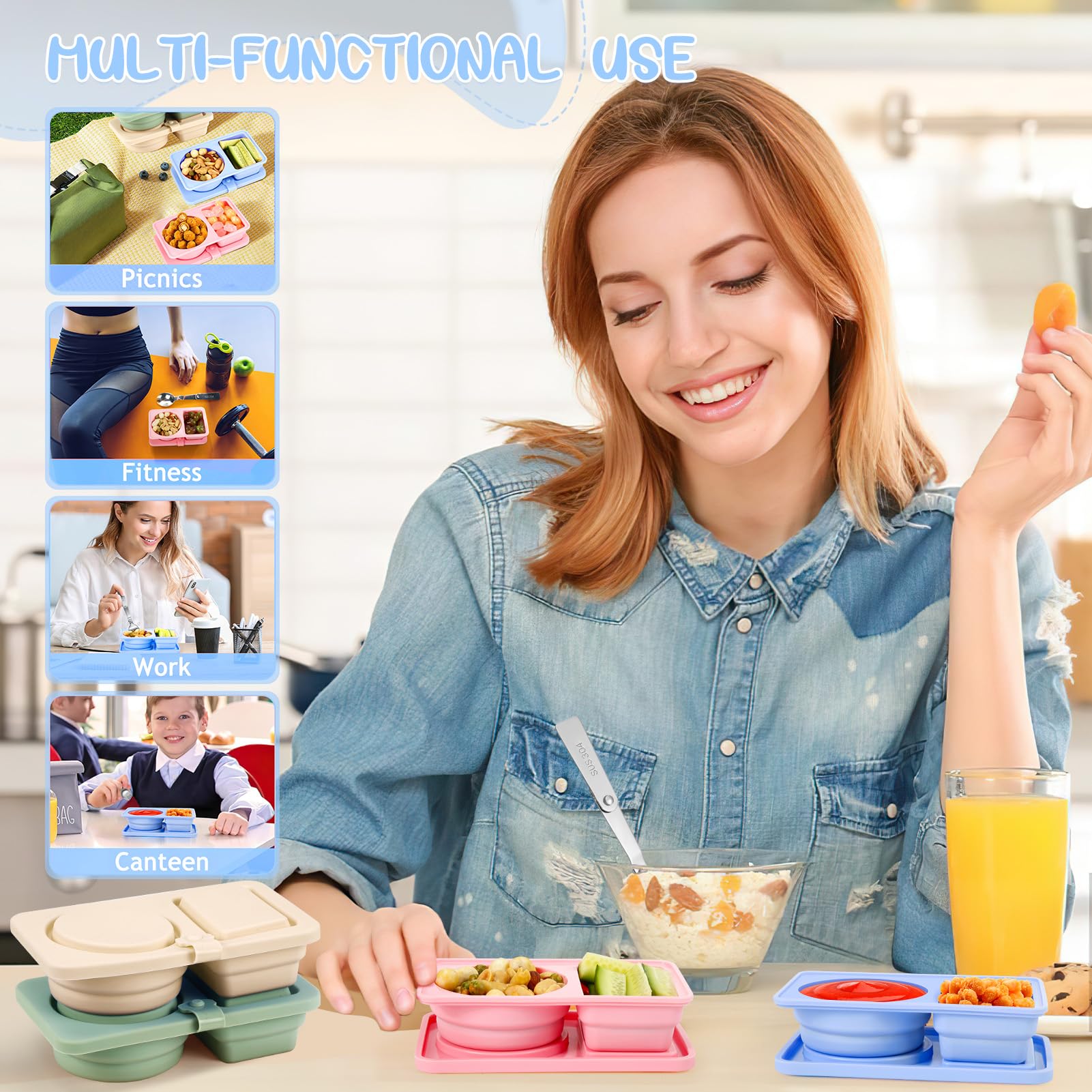Foergenova travel-friendly snack container on the go, ideal for busy days.