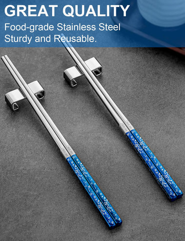 FOFAYU chopsticks non-slip tip close-up, easier grip for precise picks.