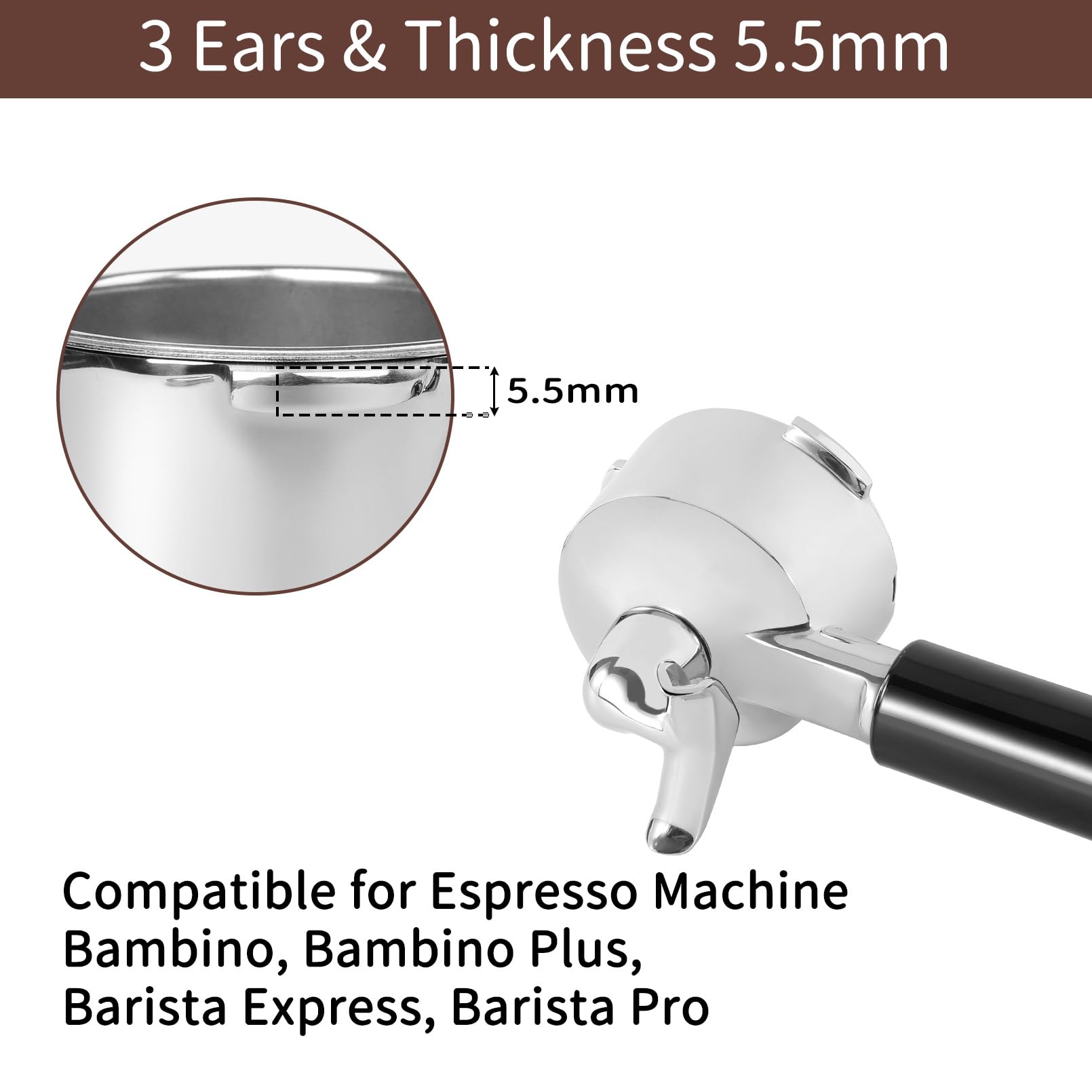Fogkay portafilter with ergonomic handle for comfortable, steady pouring.