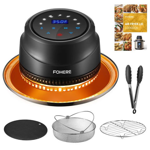 FOHERE air fryer lid for Instant Pot converts 6Qt/8Qt to air fryer.