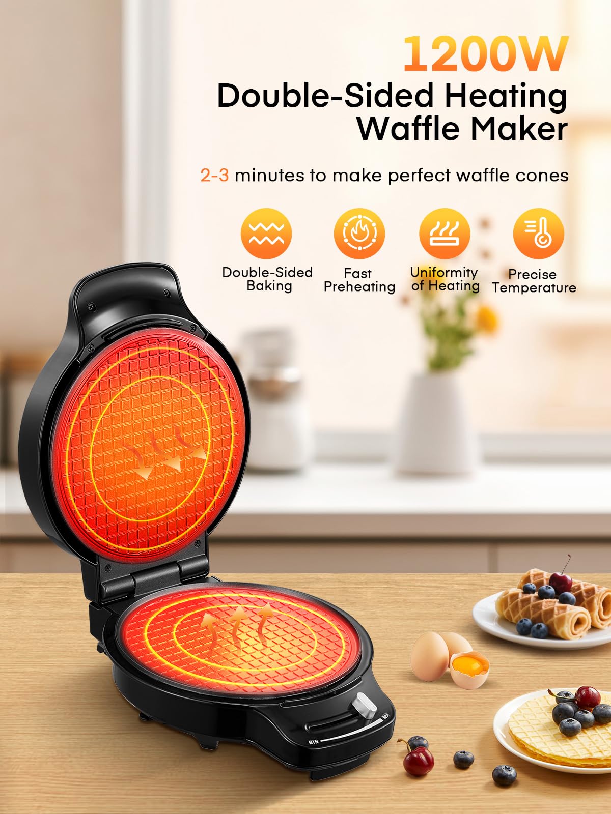 FOHERE double-sided nonstick plates enable easy release and cleanup.