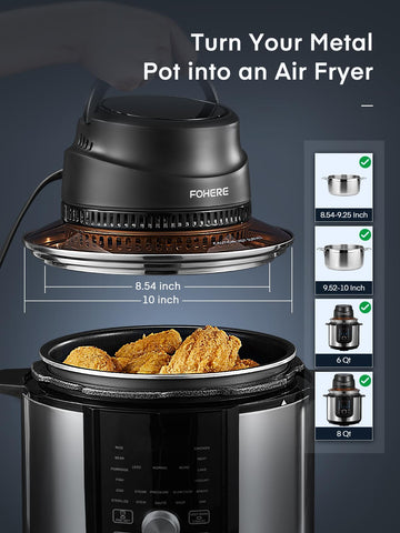 FOHERE easy-clean lid for quick maintenance.