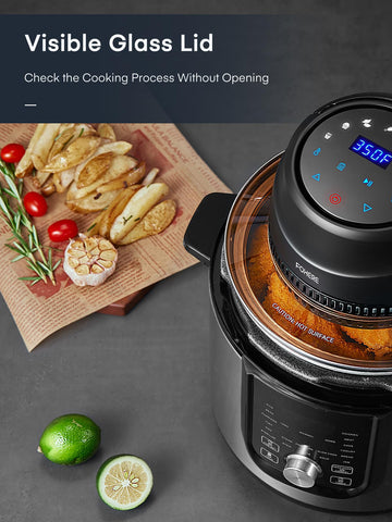 FOHERE glass lid lets you monitor cooking without lifting.