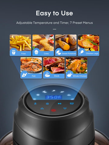 FOHERE LED touchscreen controls for quick presets.