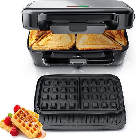 FOHERE sandwich maker with removable plates for easy cleaning