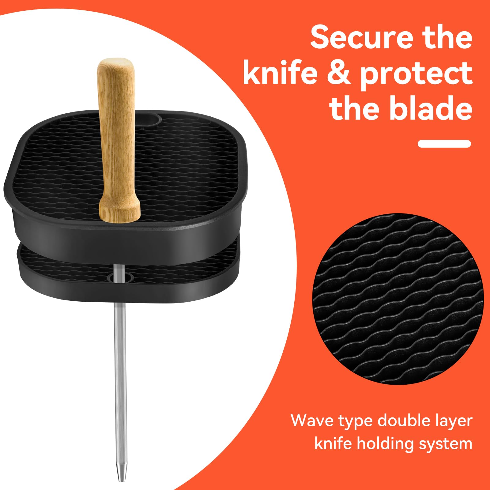 Fohil space-saving knife storage compact on-counter solution for tidy kitchens.