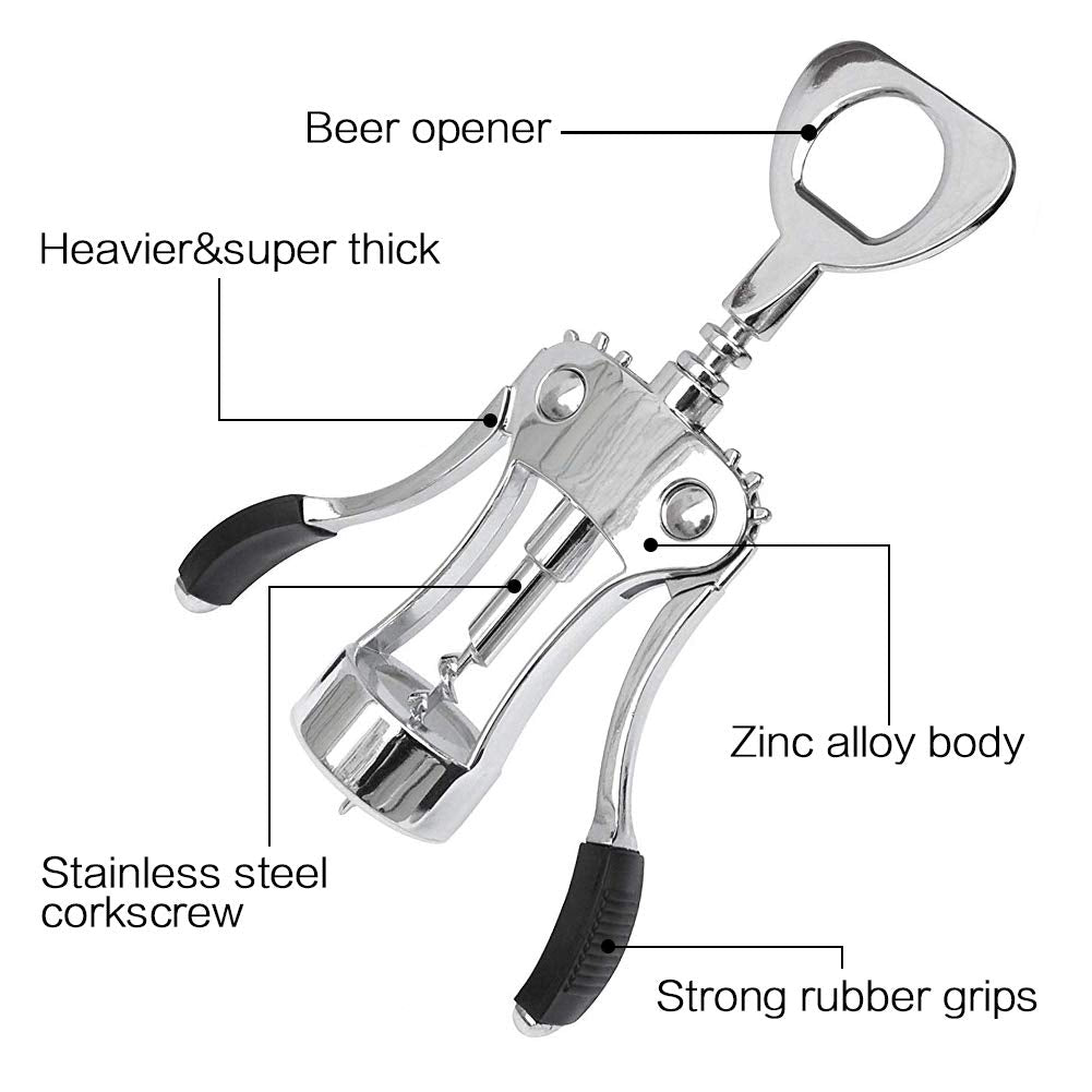 Foho luxury waiter corkscrew with chrome stopper for professional service
