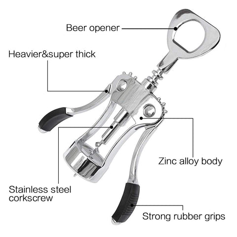 Foho luxury waiter corkscrew with chrome stopper for professional service