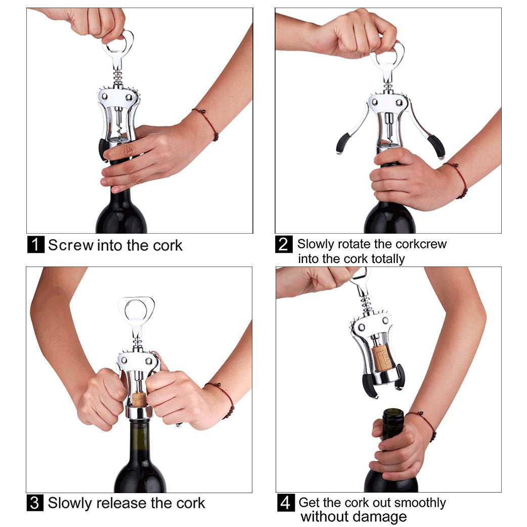 Foho zinc alloy body corkscrew: durable design for daily use