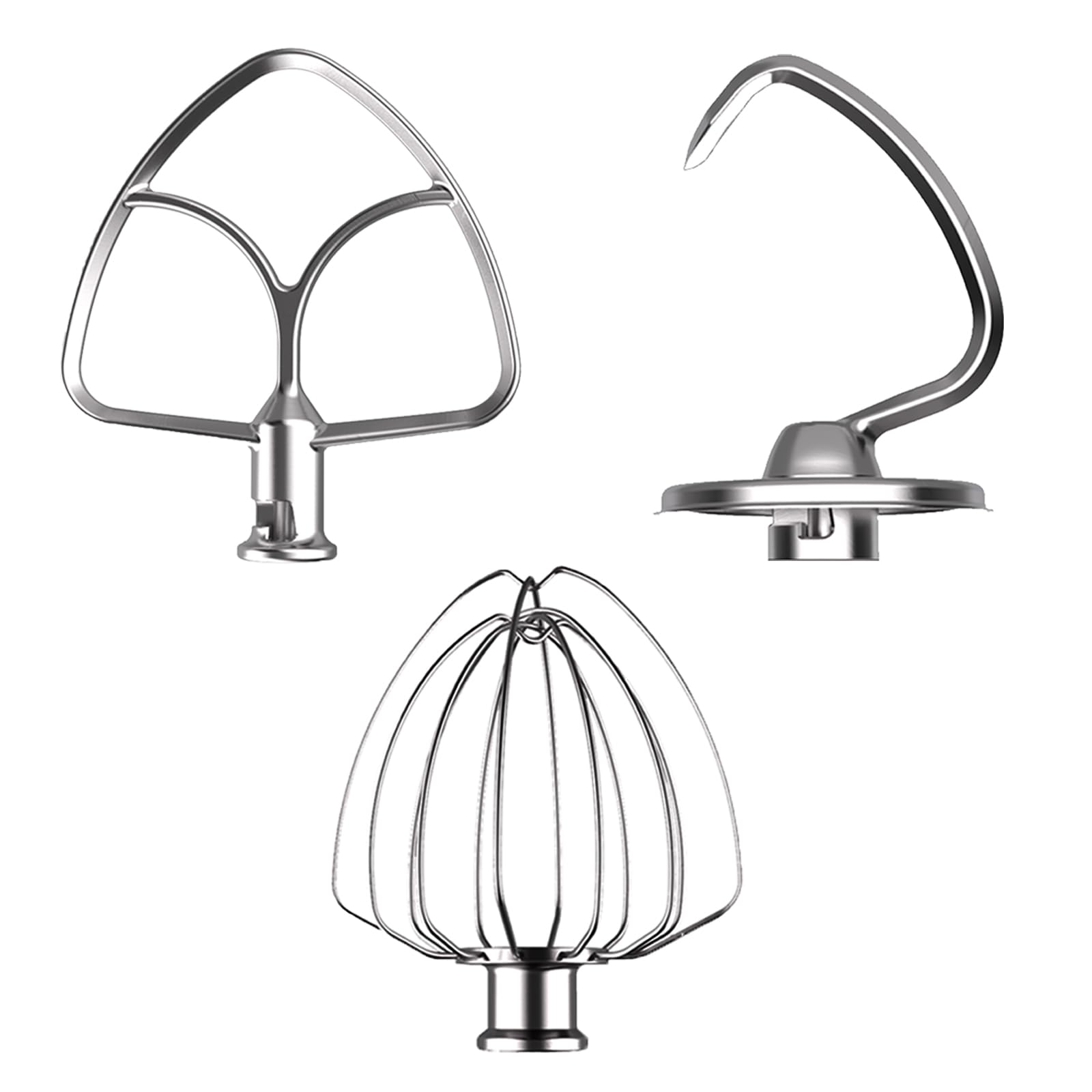 FOKIEE 3-piece wire whip for KitchenAid; whipping light peaks quickly.
