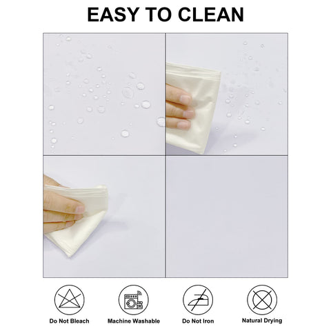 Fokitut stain-resistant square tablecloth keeps white color bright after use.