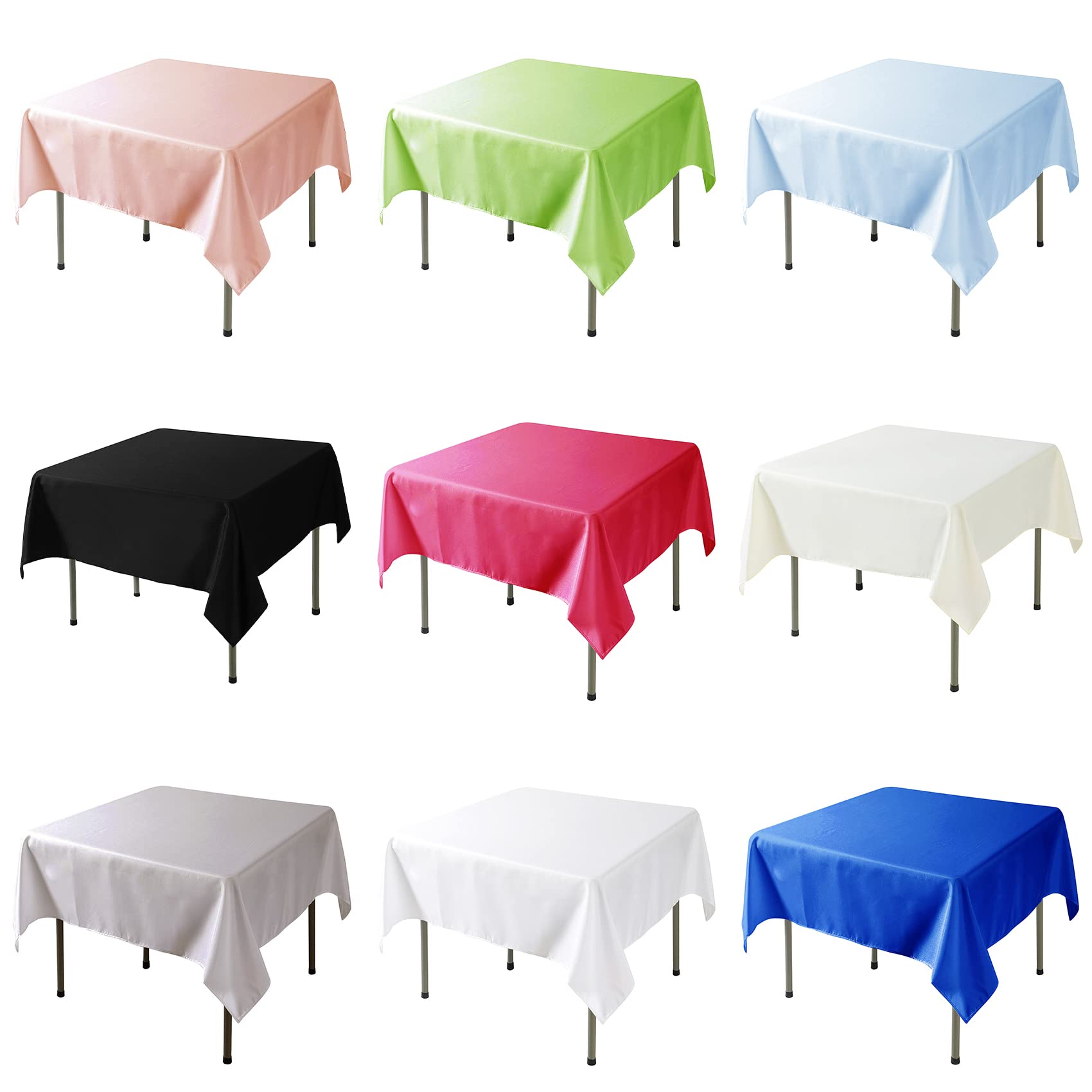 Fokitut two-pack white tablecloths ready for versatile table setups.