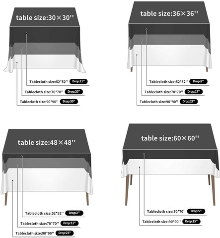 Fokitut wrinkle-free tablecloth preserves a neat dining look for events.
