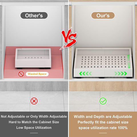 Fokyfok adjustable length and width fit multiple cabinet sizes precisely.